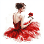 A stunning illustration of a ballerina leaping through the air with her arms extended highlighting the beauty of dance and movement