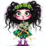 A cute character with a cheerful expression holding a lantern and surrounded by magical fireflies
