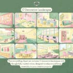A collection of colorful motivational quotes in decorative frames inspires creativity and positivity in educational environments